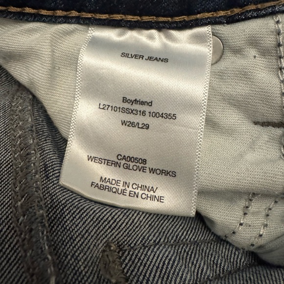 Silver Boyfriend Jeans - W26/L29 - Picture 5 of 6